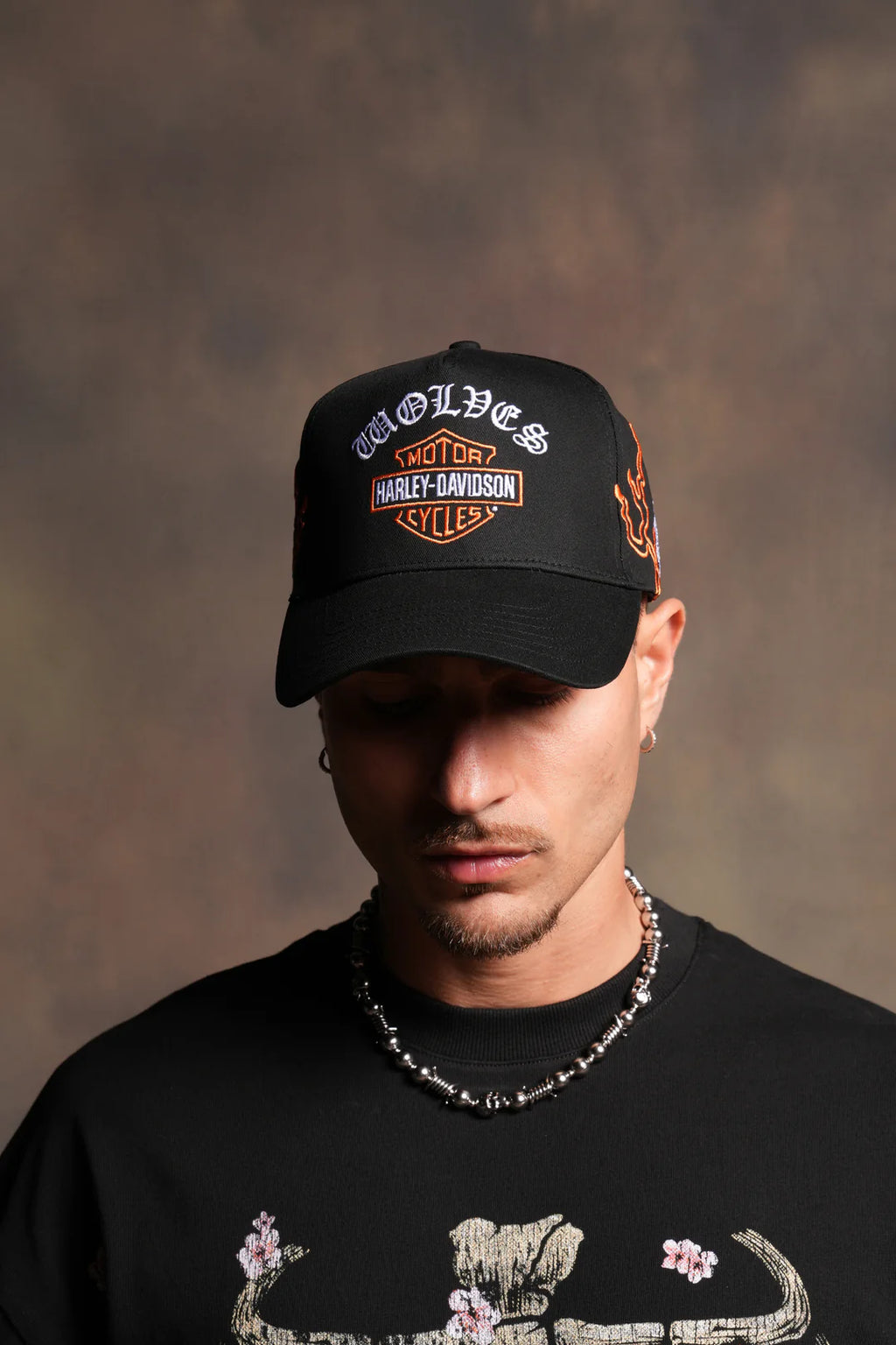 HARLEY-DAVIDSON WOLVES 5 PANEL HAT IN BLACK