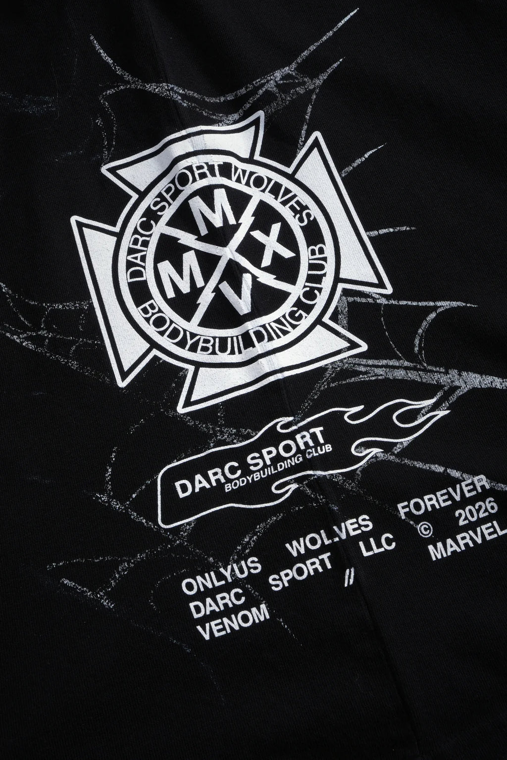 VENOMOUS SIDE-BY-SIDE SERIES PREMIUM OVERSIZED TEE IN BLACK