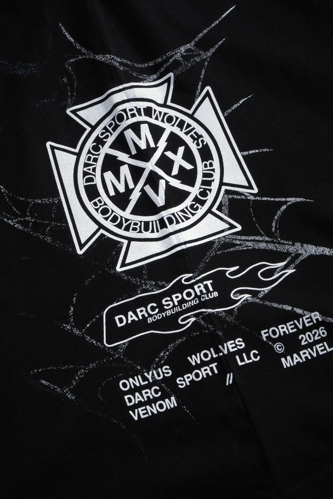 VENOMOUS SIDE-BY-SIDE SERIES PREMIUM OVERSIZED TEE IN BLACK