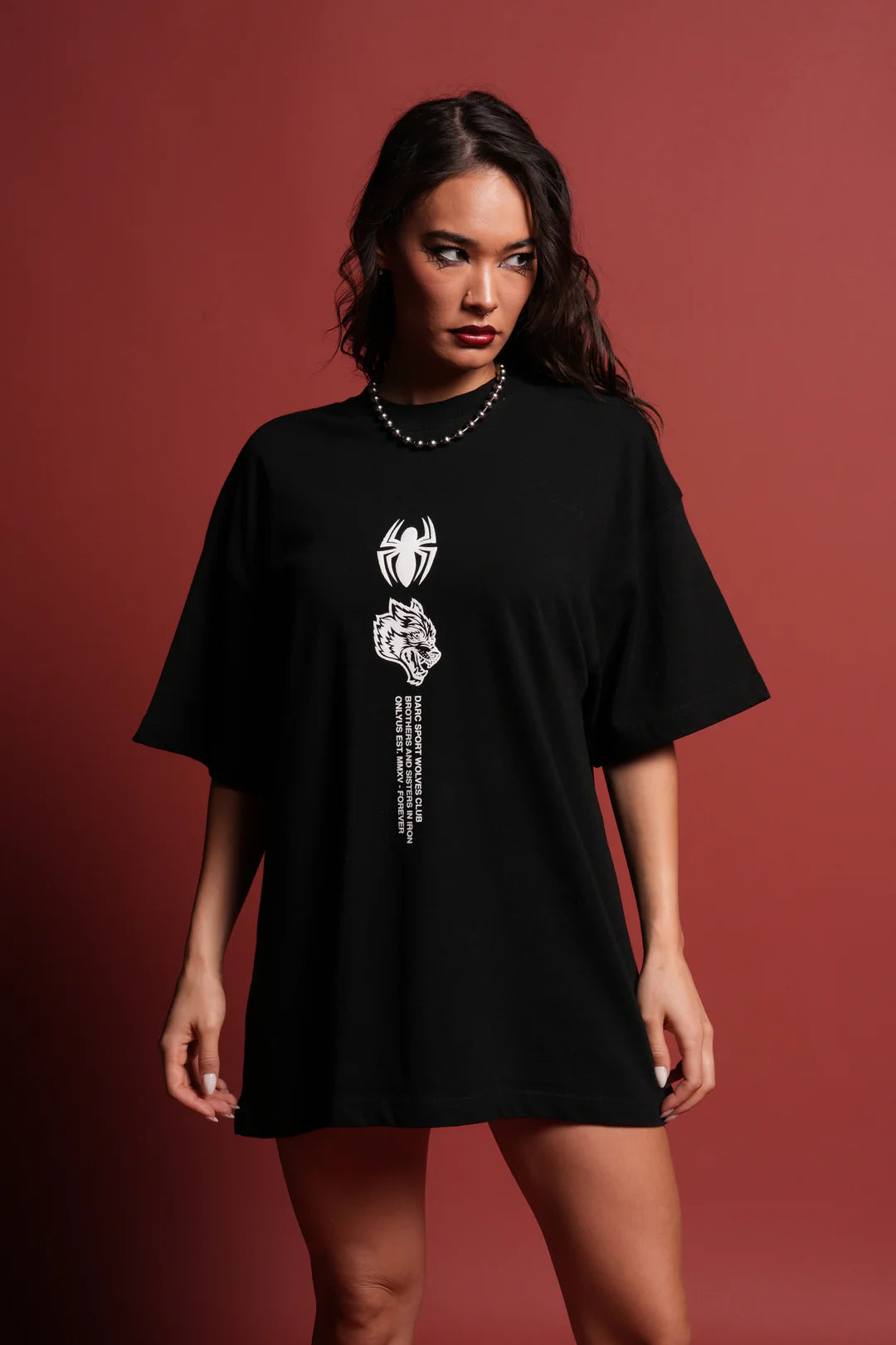 DARK SYMBIOTE PREMIUM OVERSIZED TEE IN BLACK