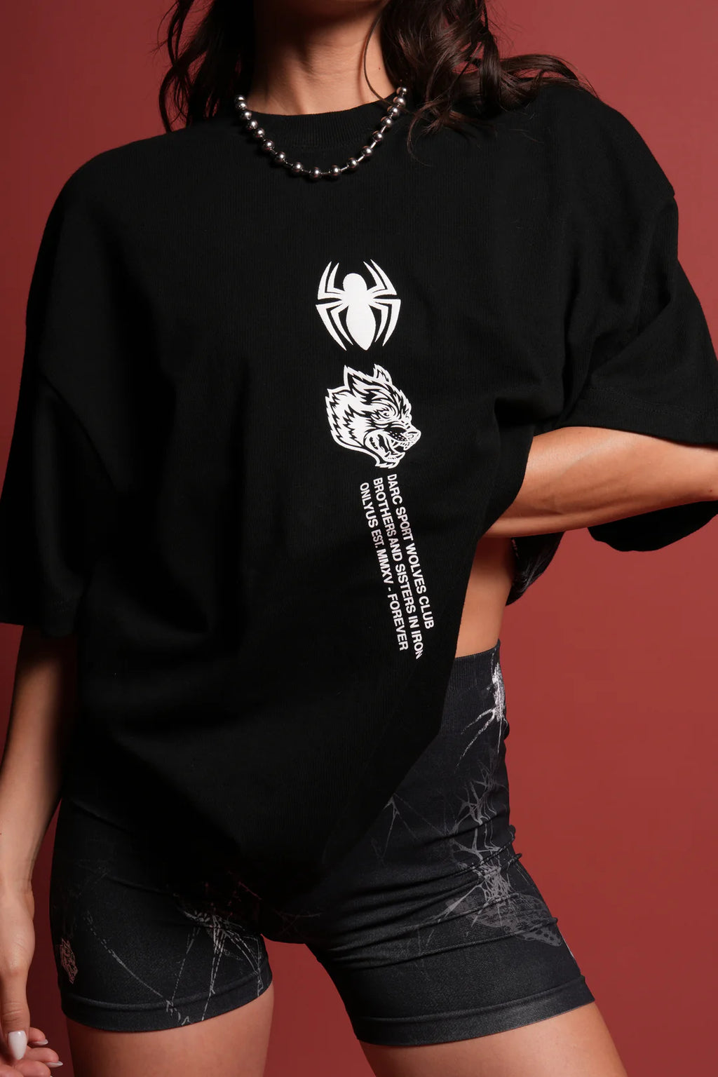 DARK SYMBIOTE PREMIUM OVERSIZED TEE IN BLACK