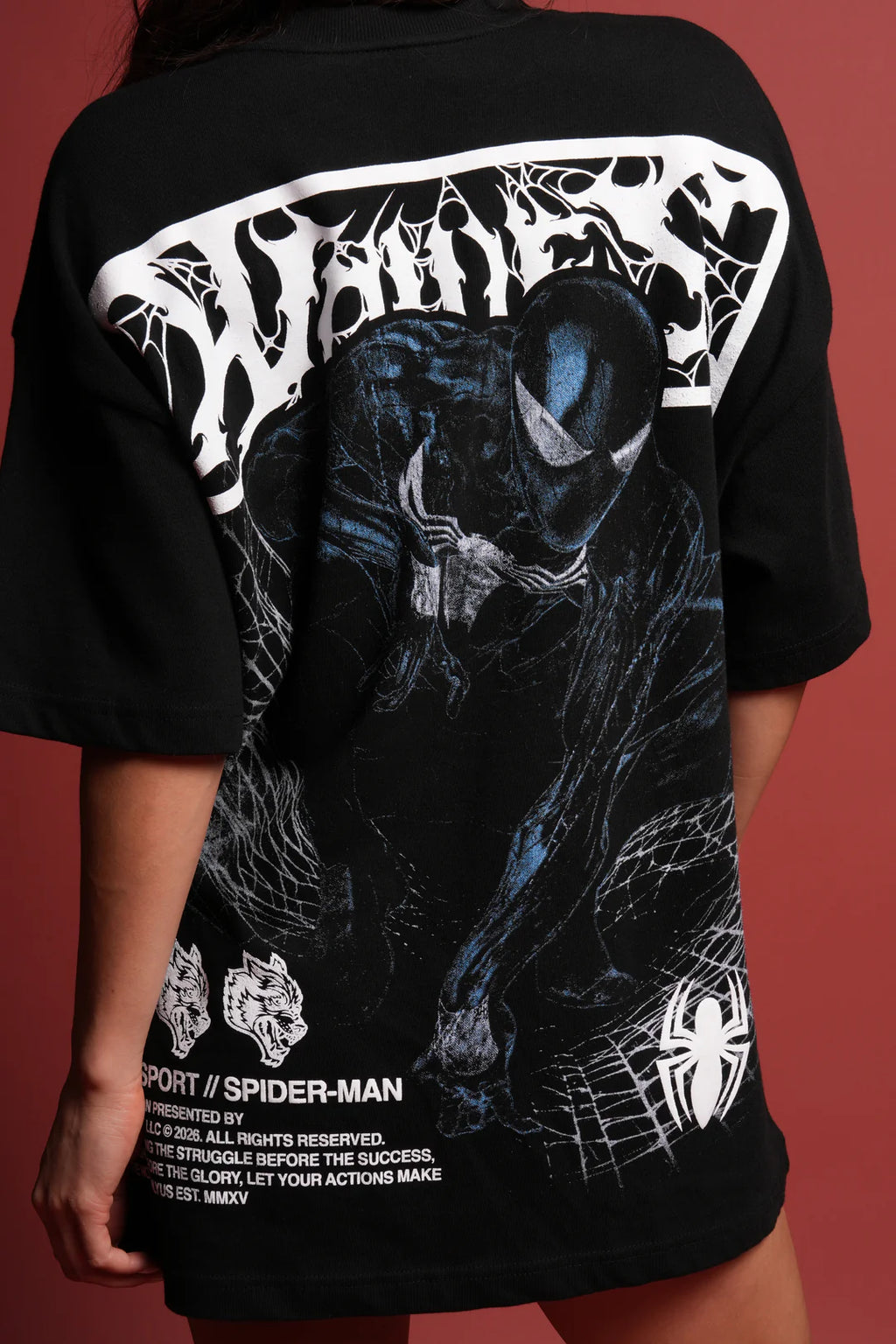 DARK SYMBIOTE PREMIUM OVERSIZED TEE IN BLACK