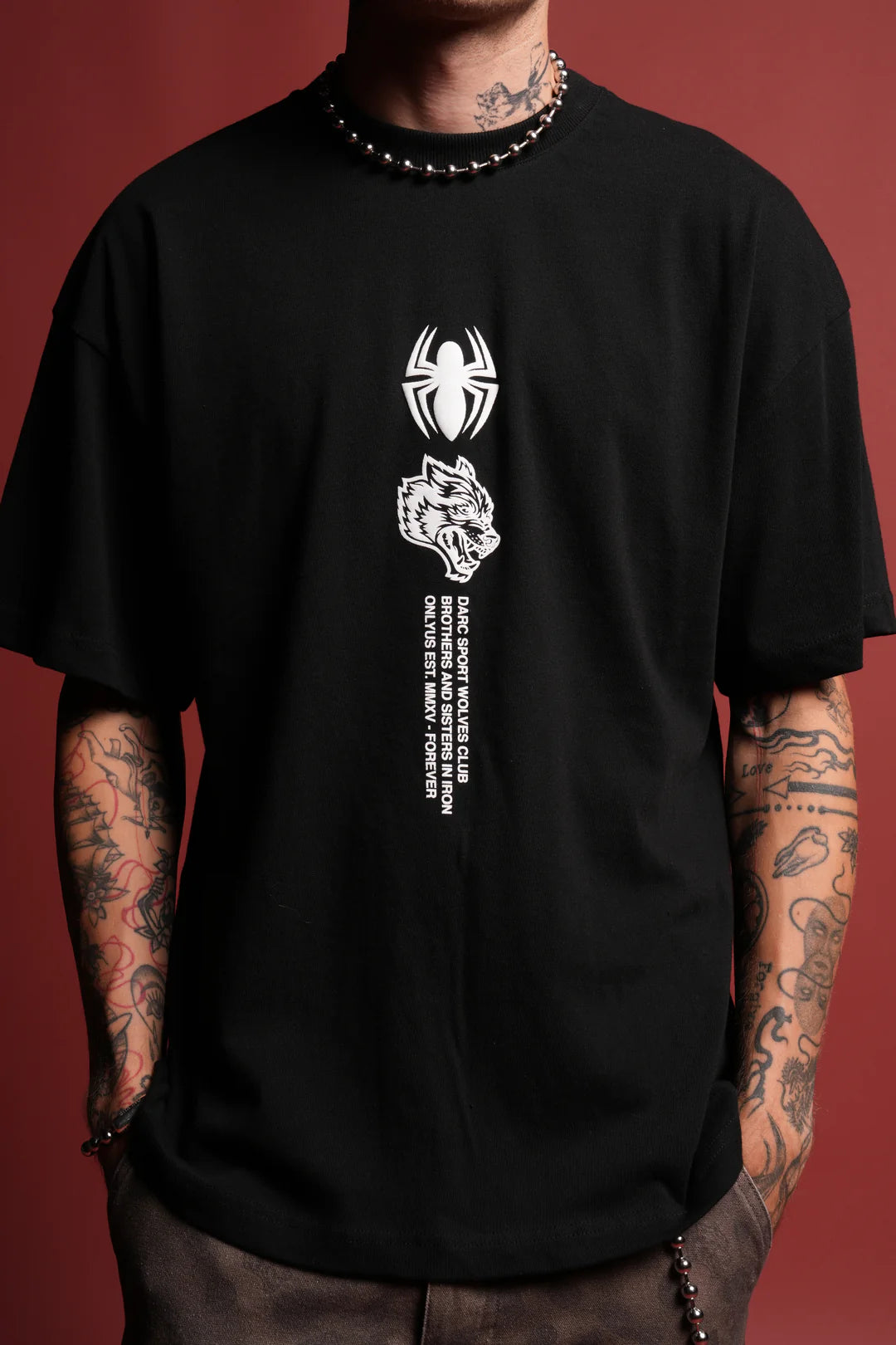 DARK SYMBIOTE PREMIUM OVERSIZED TEE IN BLACK