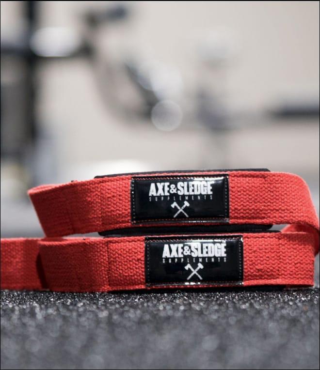LIFTING STRAPS // AXE AND SLEDGE RED