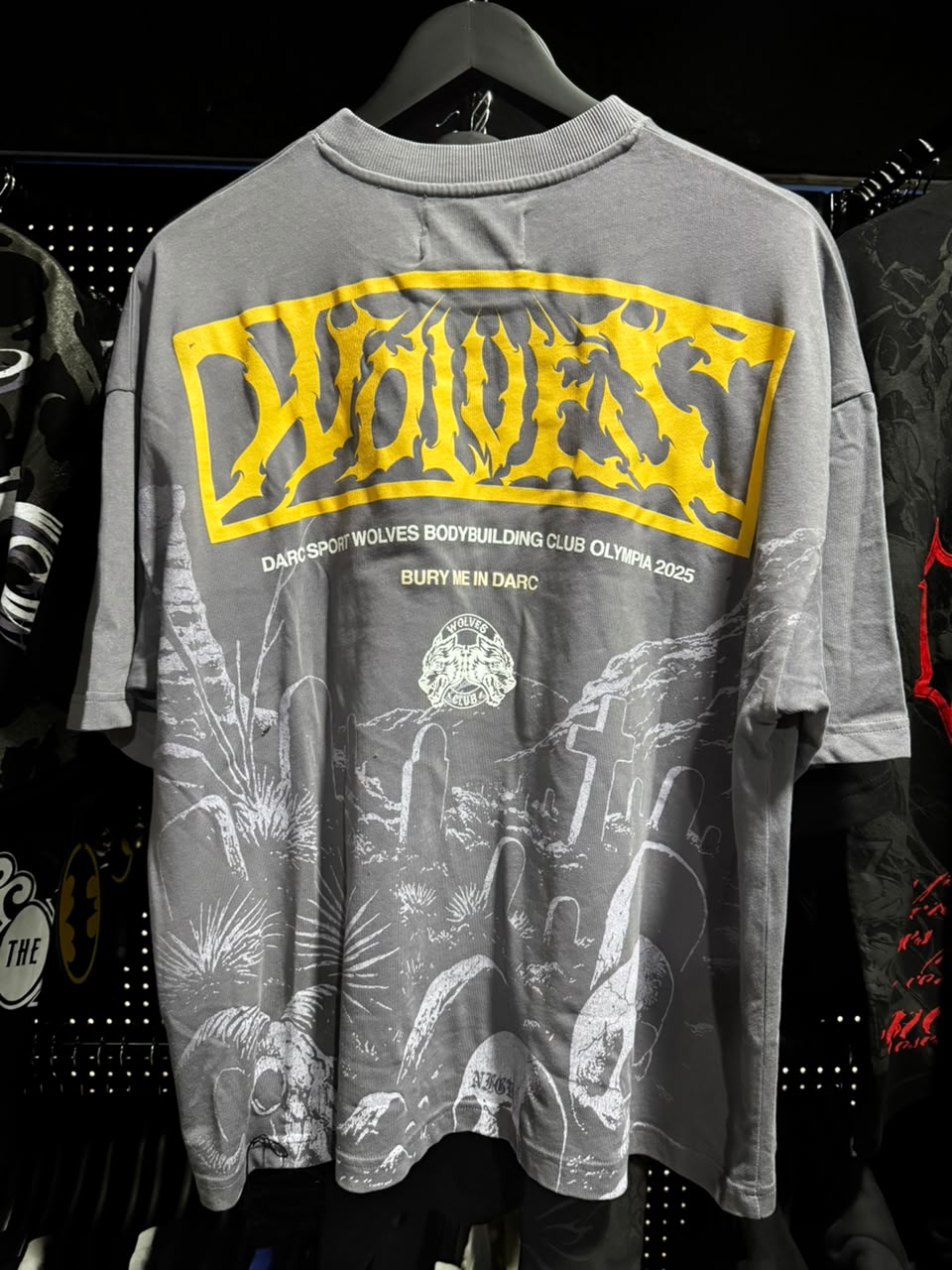 Olympia 2025 Grunge Raw Hem Box Cut Tee Nirvana Gray