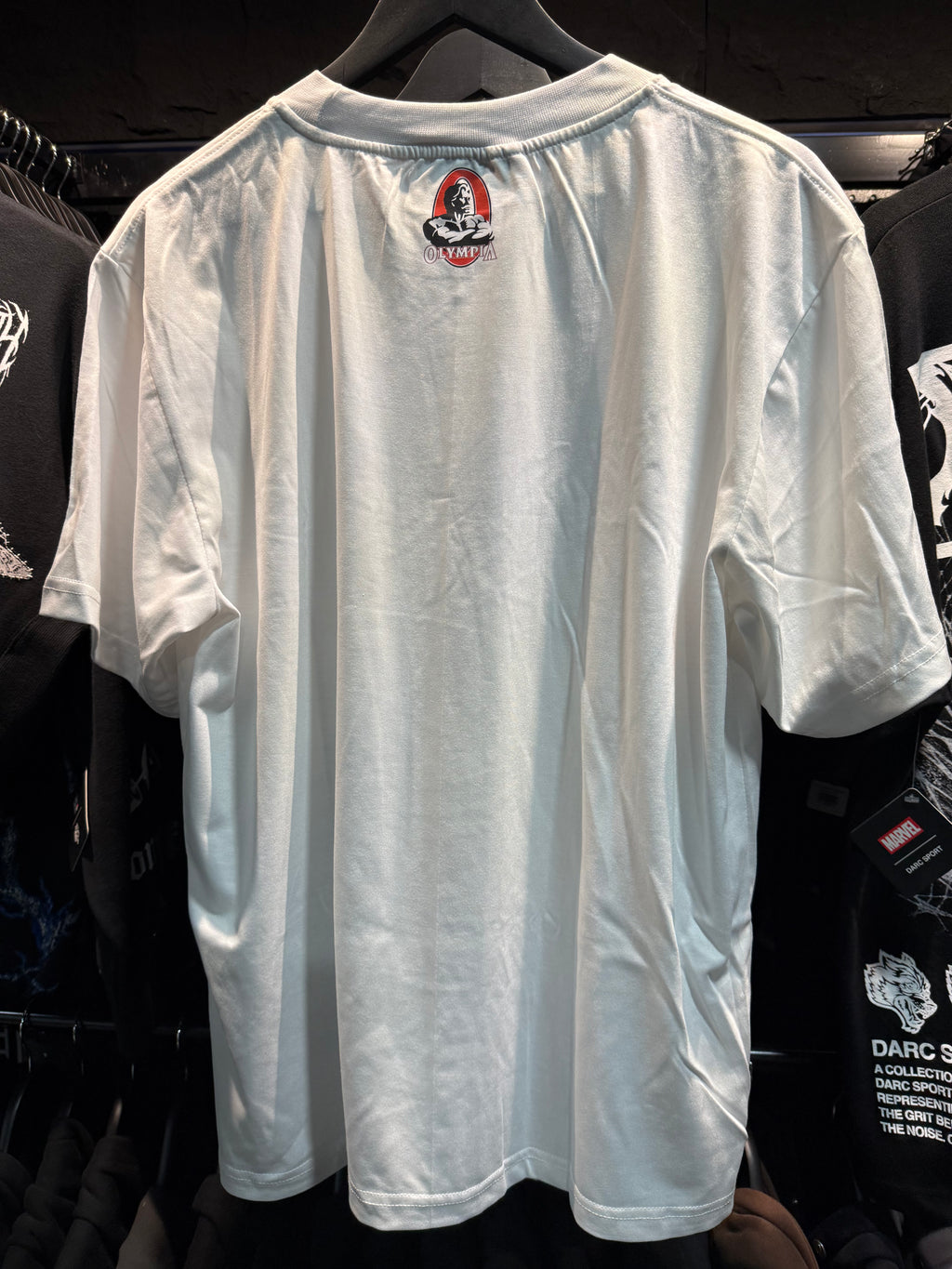 OLYMPIA PREMIUM VERTICLE WHITE OS TEE