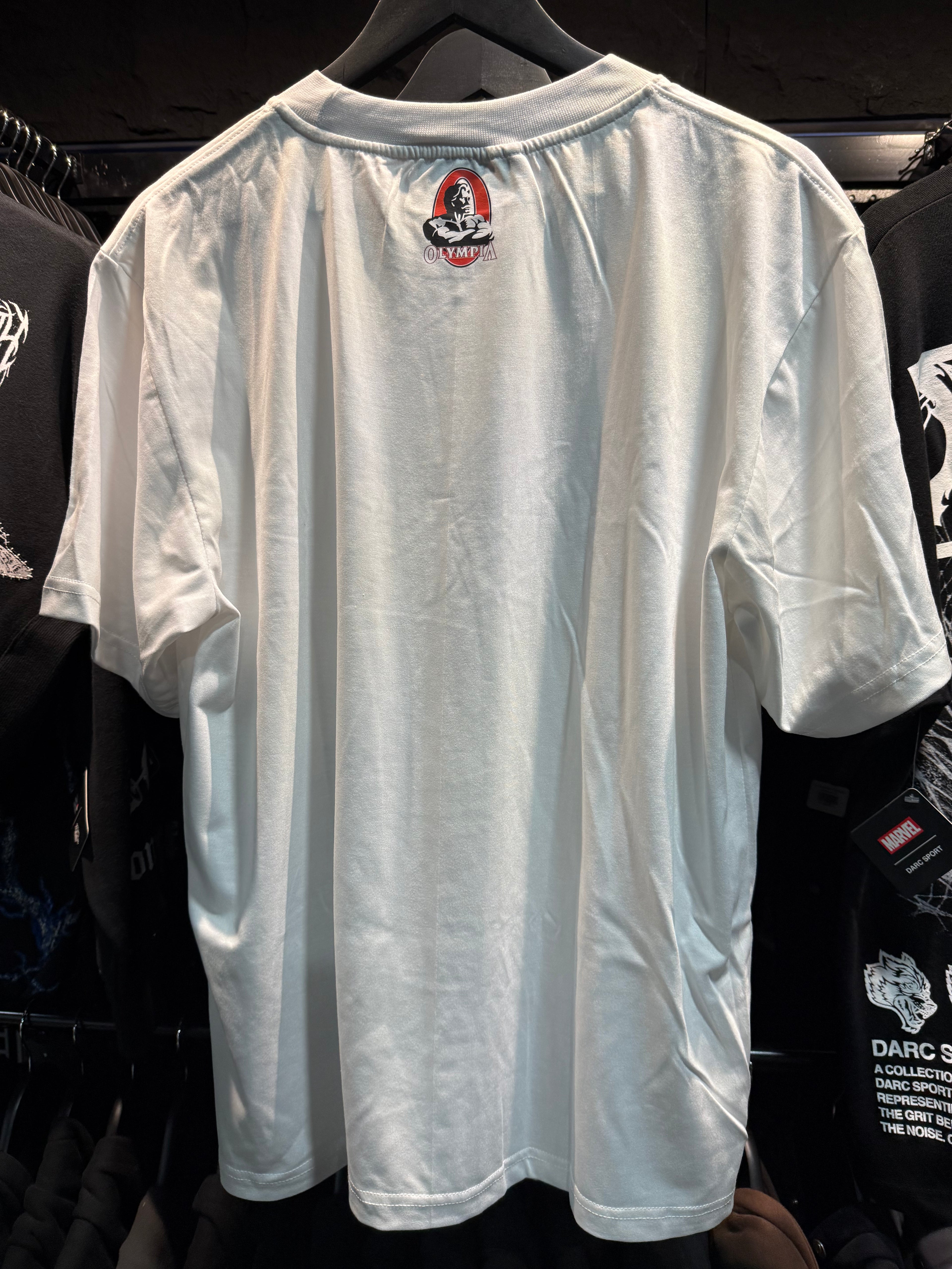 OLYMPIA PREMIUM VERTICLE WHITE OS TEE