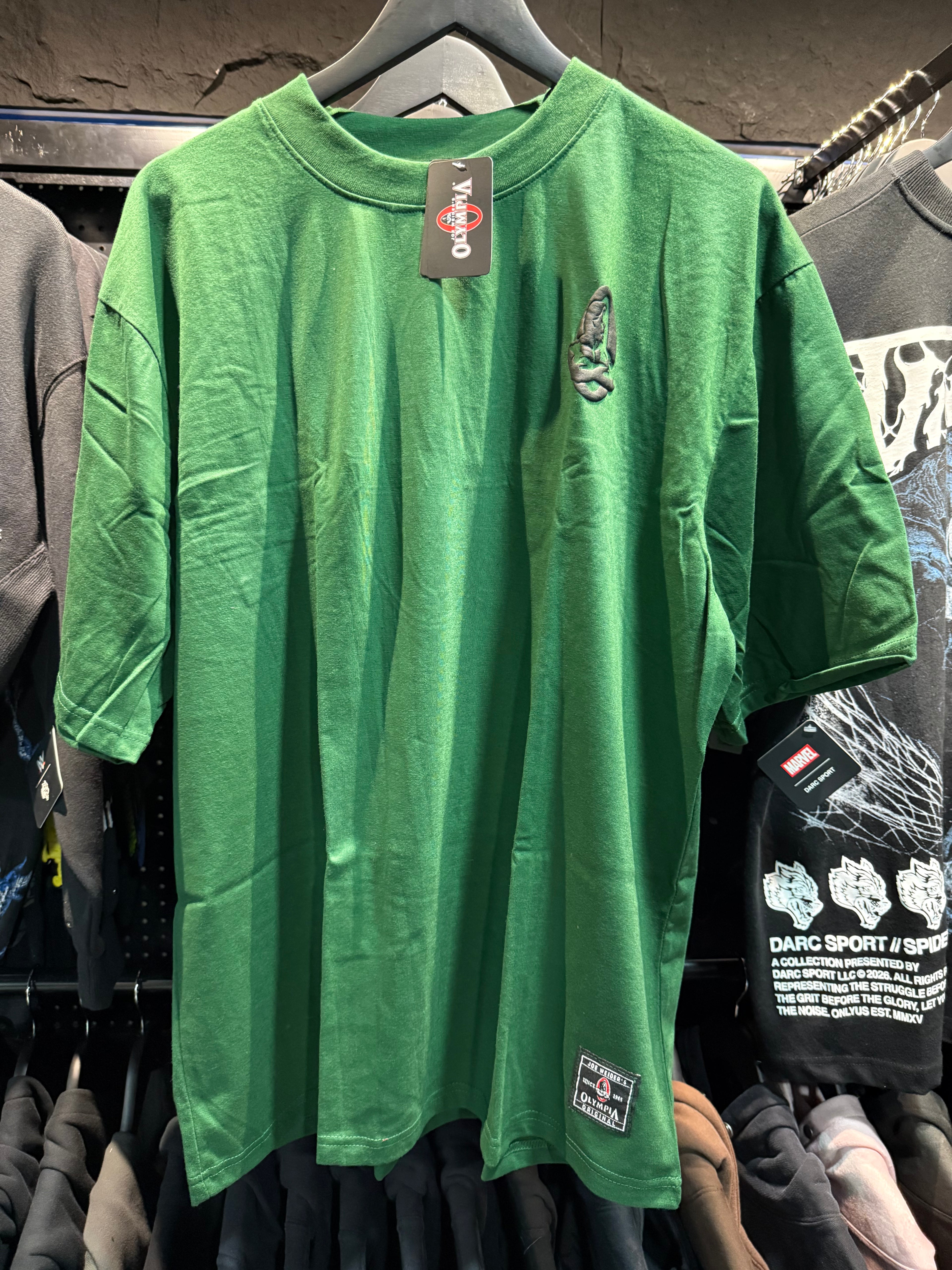 OLYMPIA SIDE PRINT FOREST GREEN OS TEE