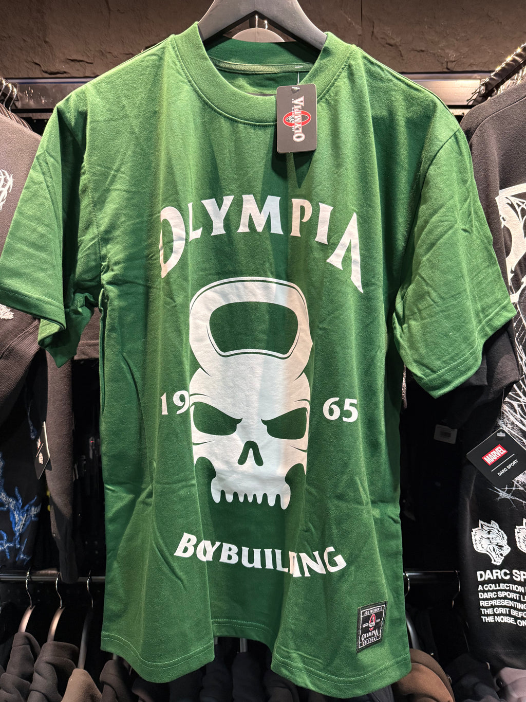 OLYMPIA PREMIUM GREEN SKULL OS TEE