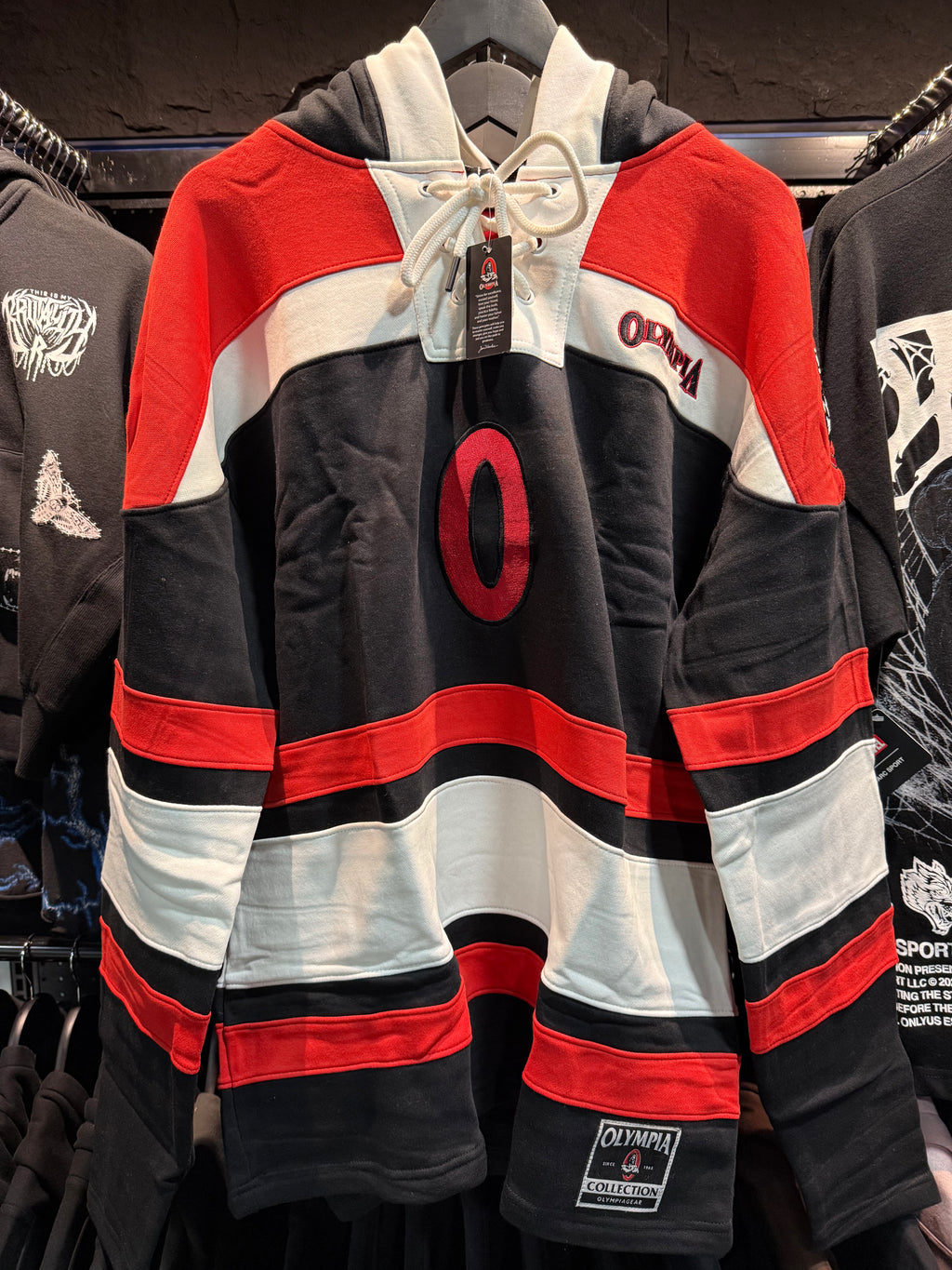 OLYMPIA MENS HOCKEY JERSEY BLACK